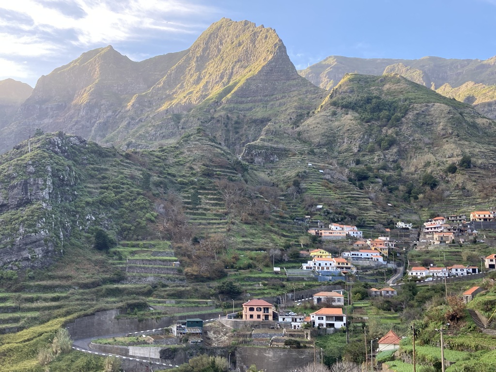 Cultures agricoles en terrasses sur l’île de Madère